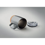 Branded Double wall tumbler 300ml with Cork Base