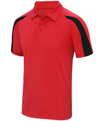 AWDis Cool Contrast Polo Shirt Fire Red/Jet Black