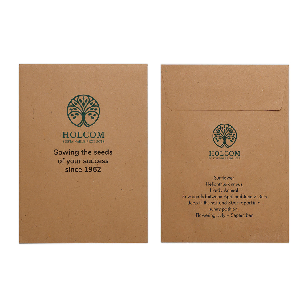 Seed Pack in Kraft Paper Envelope Sunflower