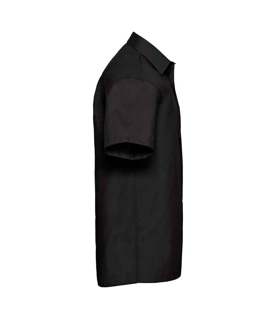 Russell Collection Short Sleeve Easy Care Poplin Shirt Black