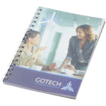Branded Desk-Mate® spiral A6 notebook PP cover