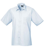 Premier Short Sleeve Poplin Shirt Light Blue