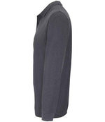SOL'S Unisex Planet Long Sleeve Piqué Polo Shirt Charcoal Marl