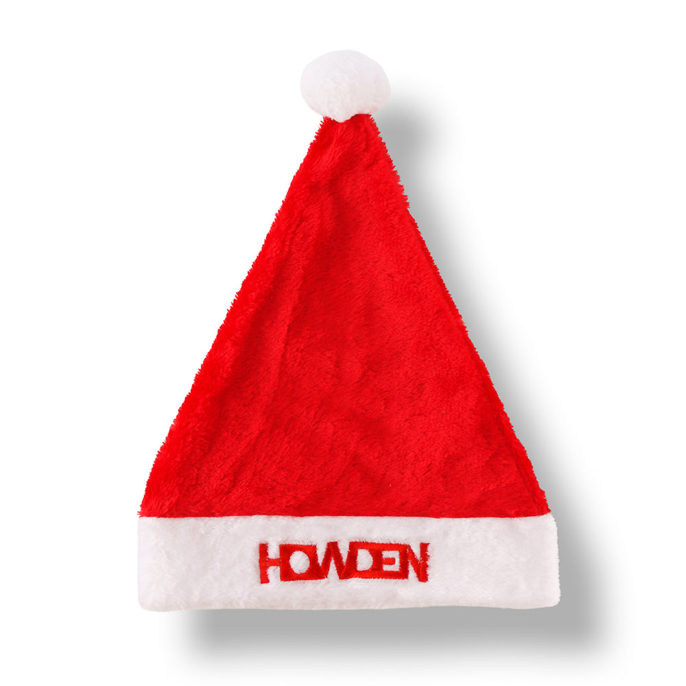 Embroidered Plush Santa Hat | Custom Branded Christmas Hats | No Minimum Order