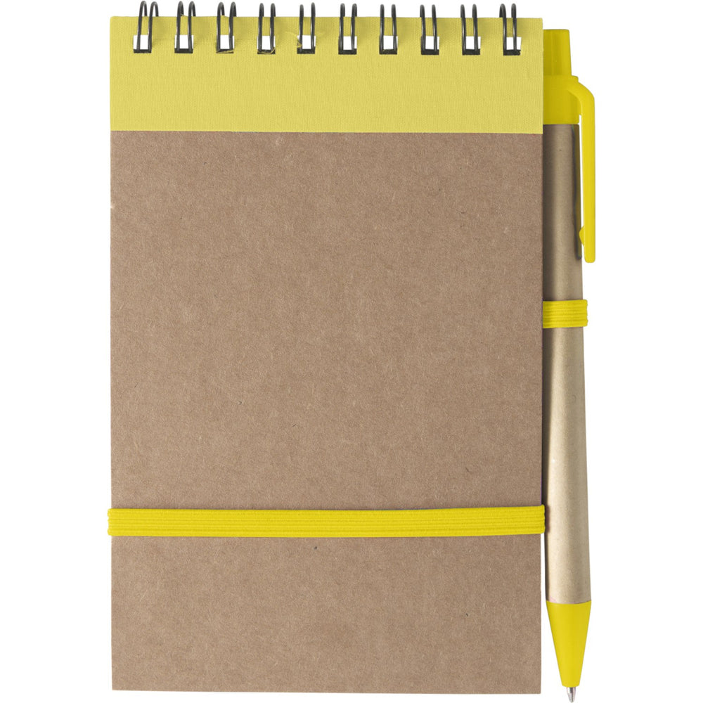 Branded Boraraigh Cardboard notebook with ballpen