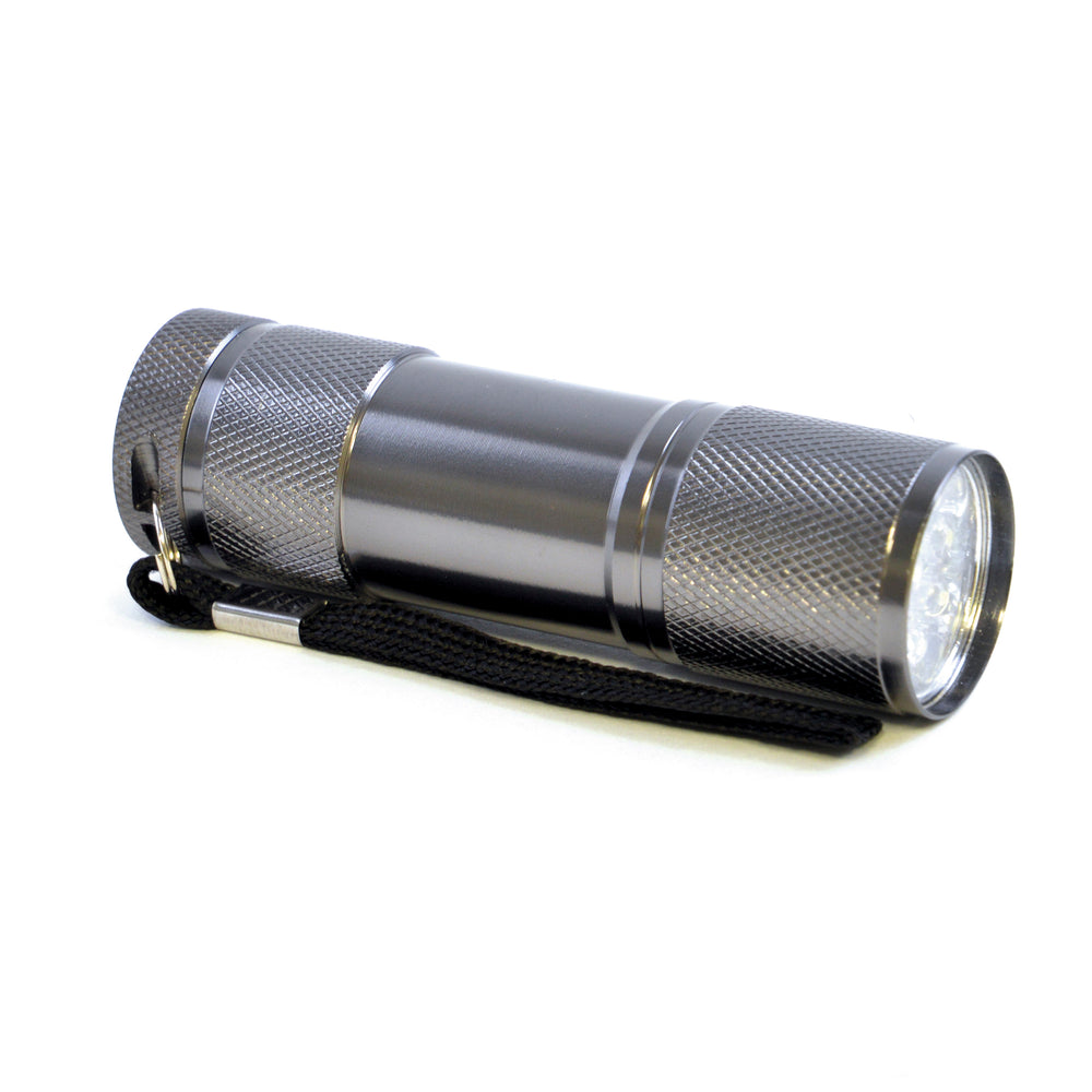 Branded Sycamore Solo 9 Led Metal Torch with batteries included