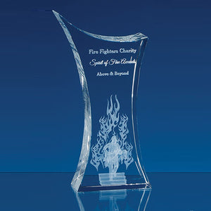 21cm Optical Crystal Pointed Slope Award