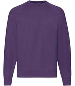 Fruit of the Loom Classic Raglan Sweatshirt Purple