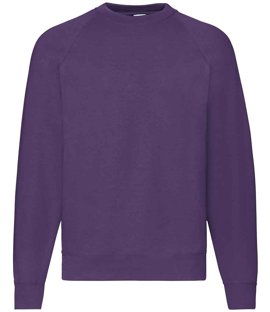 Fruit of the Loom Classic Raglan Sweatshirt Purple