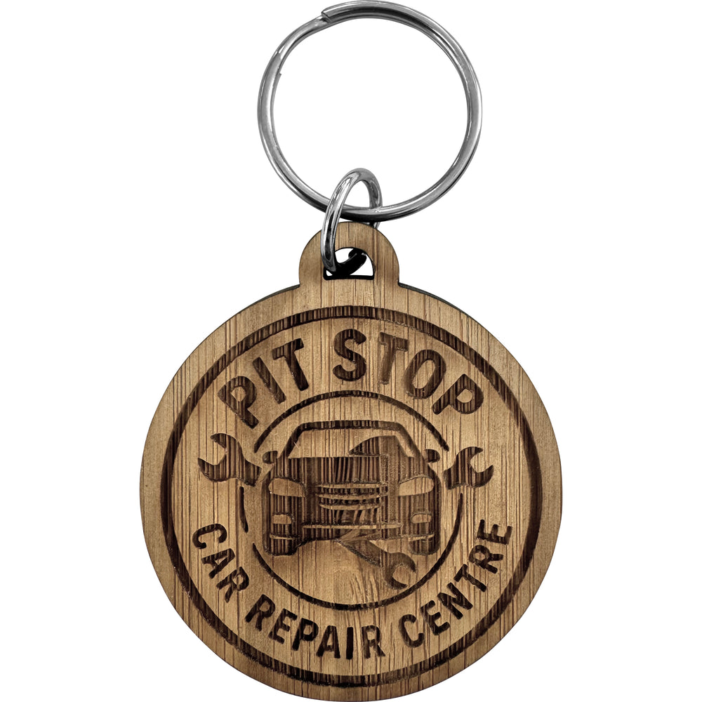 The Graina - Bamboo keyring (Round)