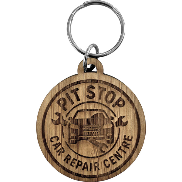The Graina - Bamboo keyring (Round)