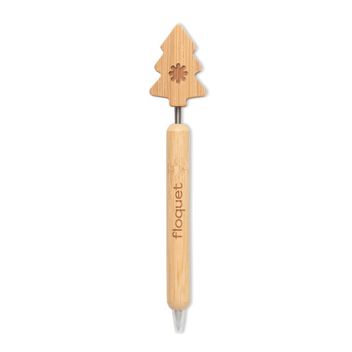Bamboo Christmas tree ball pen
