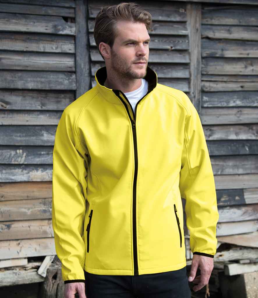 Result Core Printable Soft Shell Jacket Yellow/Black