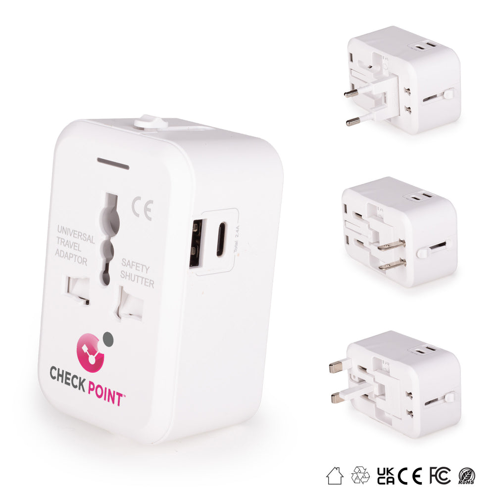 Compact Travel Adaptor with USB C