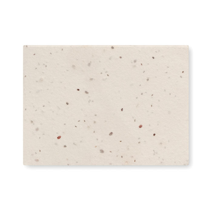 Grass/seed paper memo pad with sticky notes