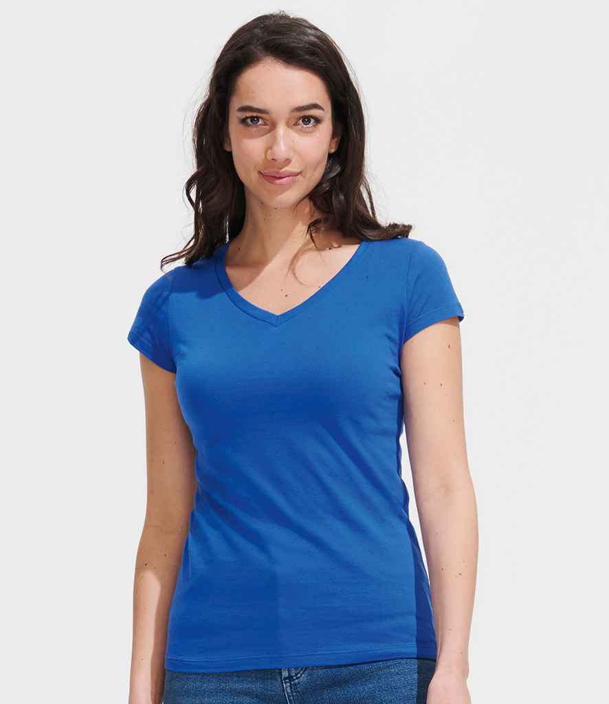 SOL'S Ladies Moon V Neck T-Shirt Royal Blue
