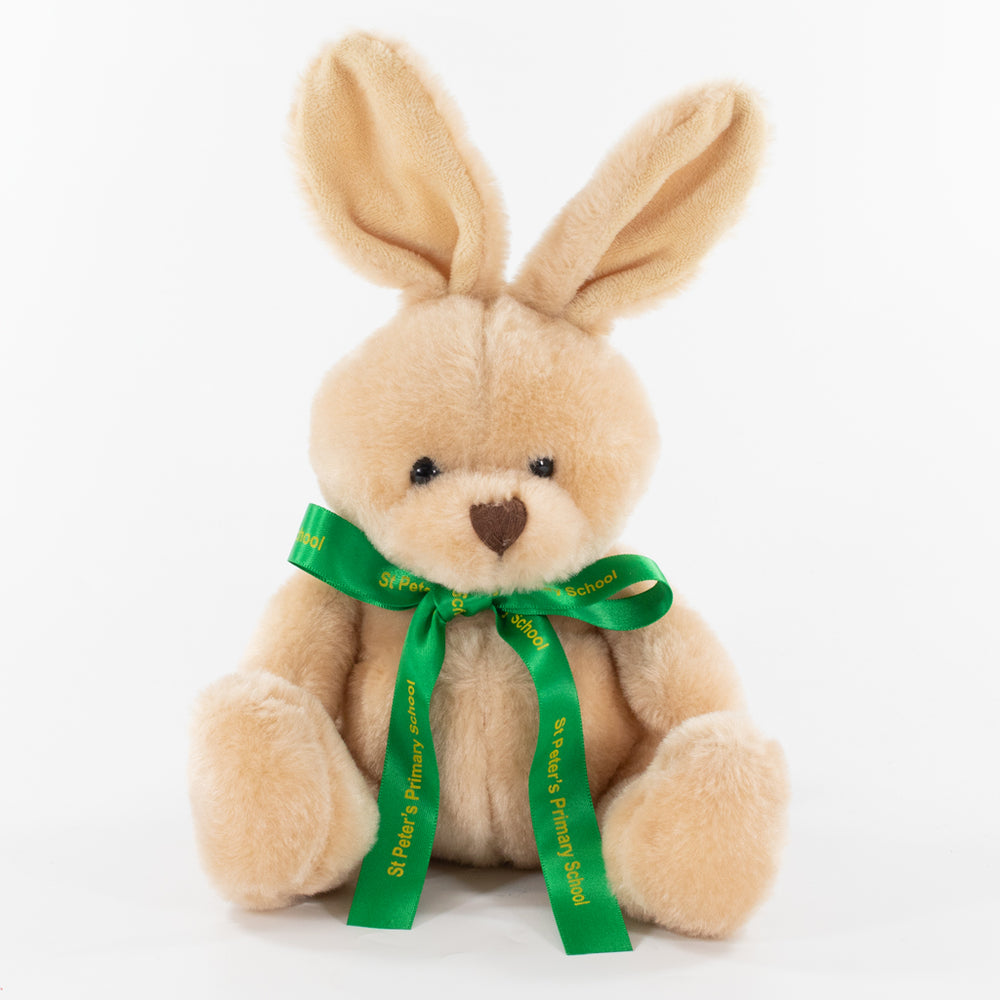 Bow Animal 15cm Rabbit, Beige