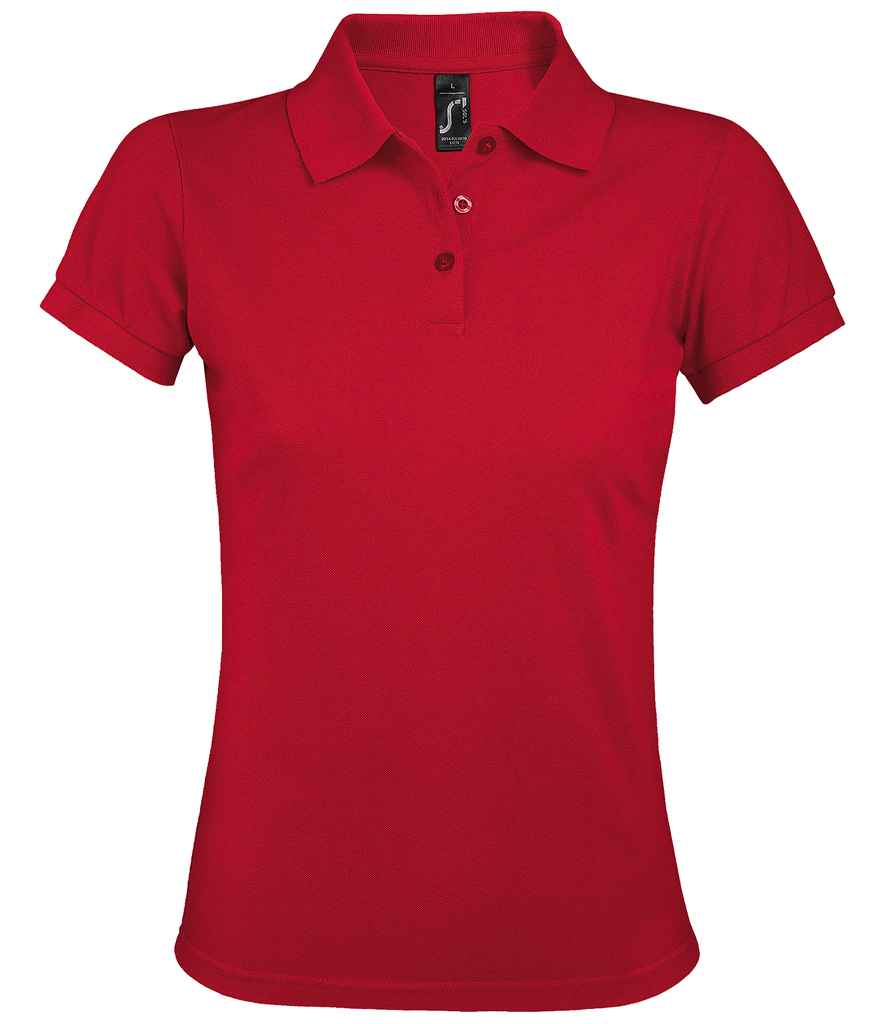 SOL'S Ladies Prime Poly/Cotton Piqué Polo Shirt Red