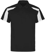 AWDis Cool Contrast Polo Shirt Jet Black/Arctic White