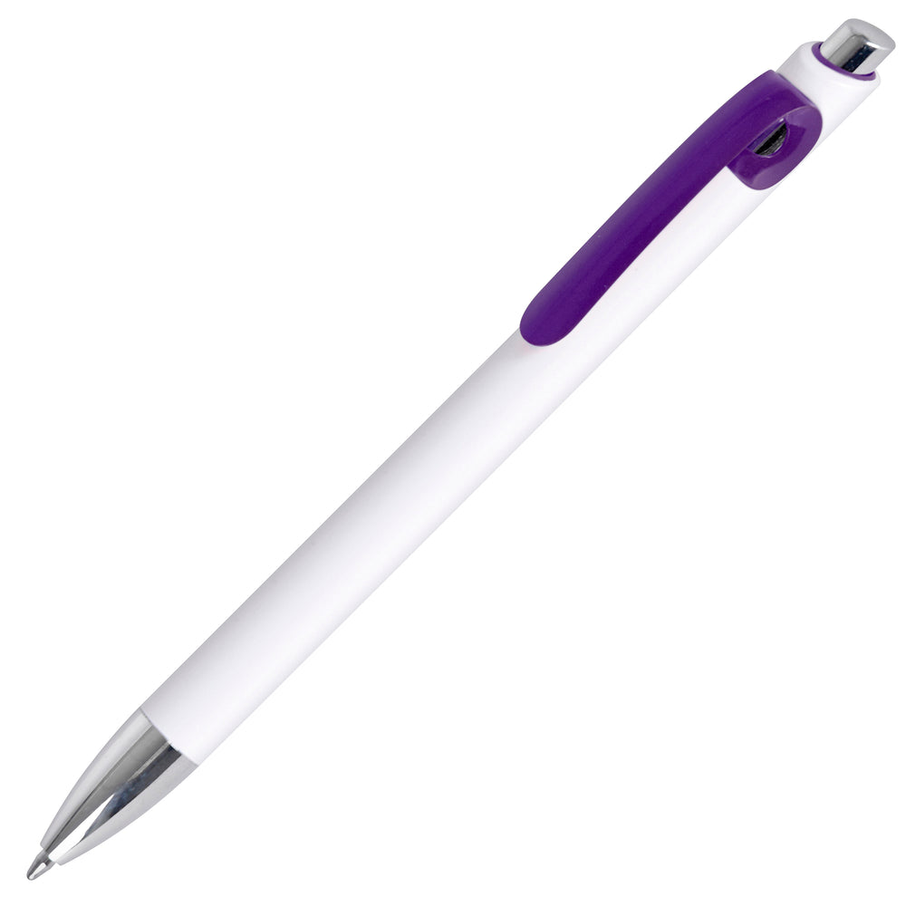 Branded DIME ball pen WHITE with trim