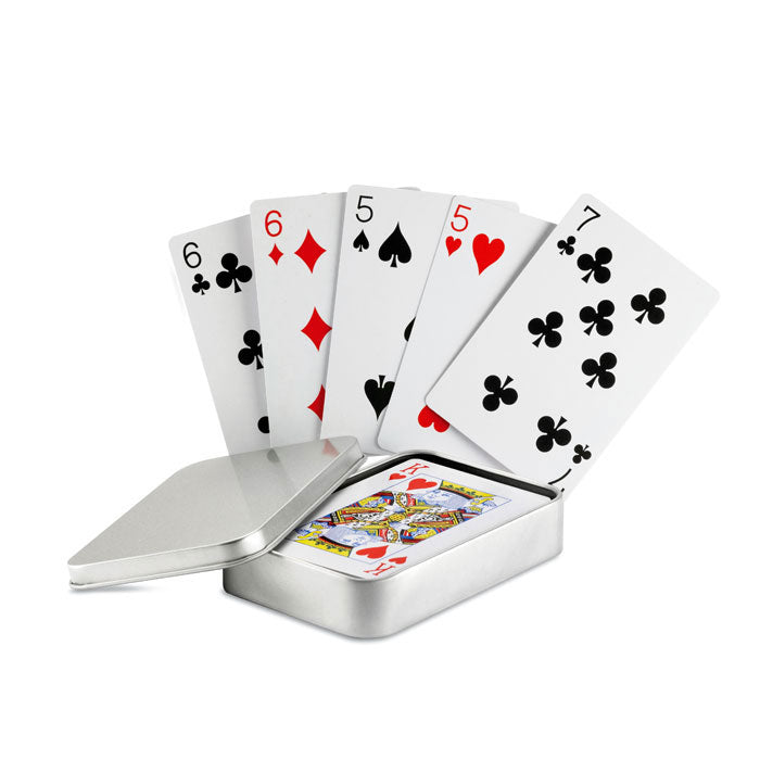 Branded Playing cards in tin box