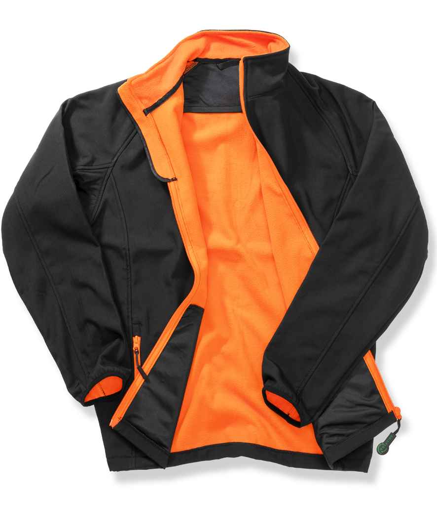 Result Core Printable Soft Shell Jacket Black/Orange