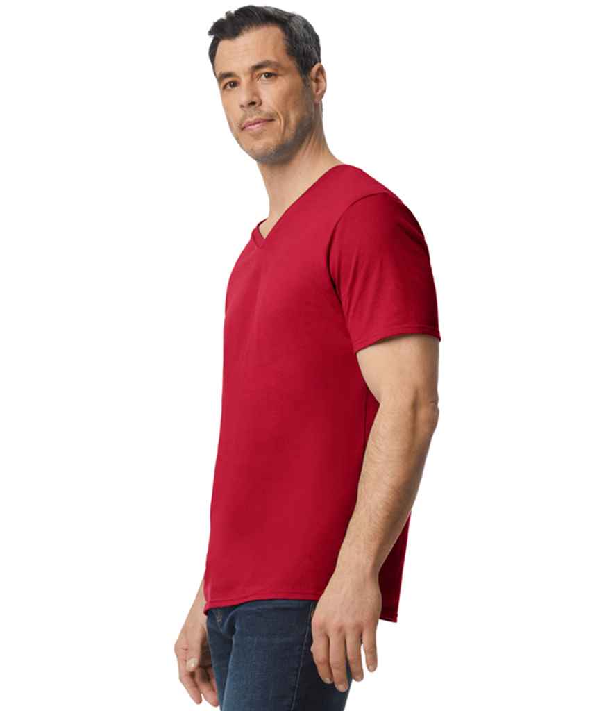 Gildan SoftStyle® V Neck T-Shirt Cherry Red
