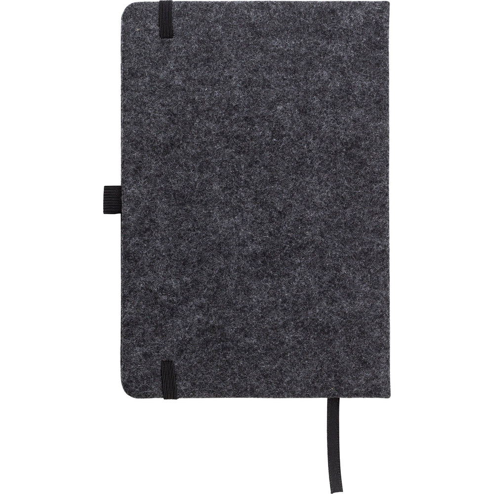 Branded Treworgie RPET felt notebook (A5)