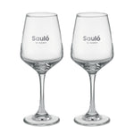 Branded Set of 2 wine glasses