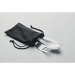 Branded 3-piece camping cutlery set