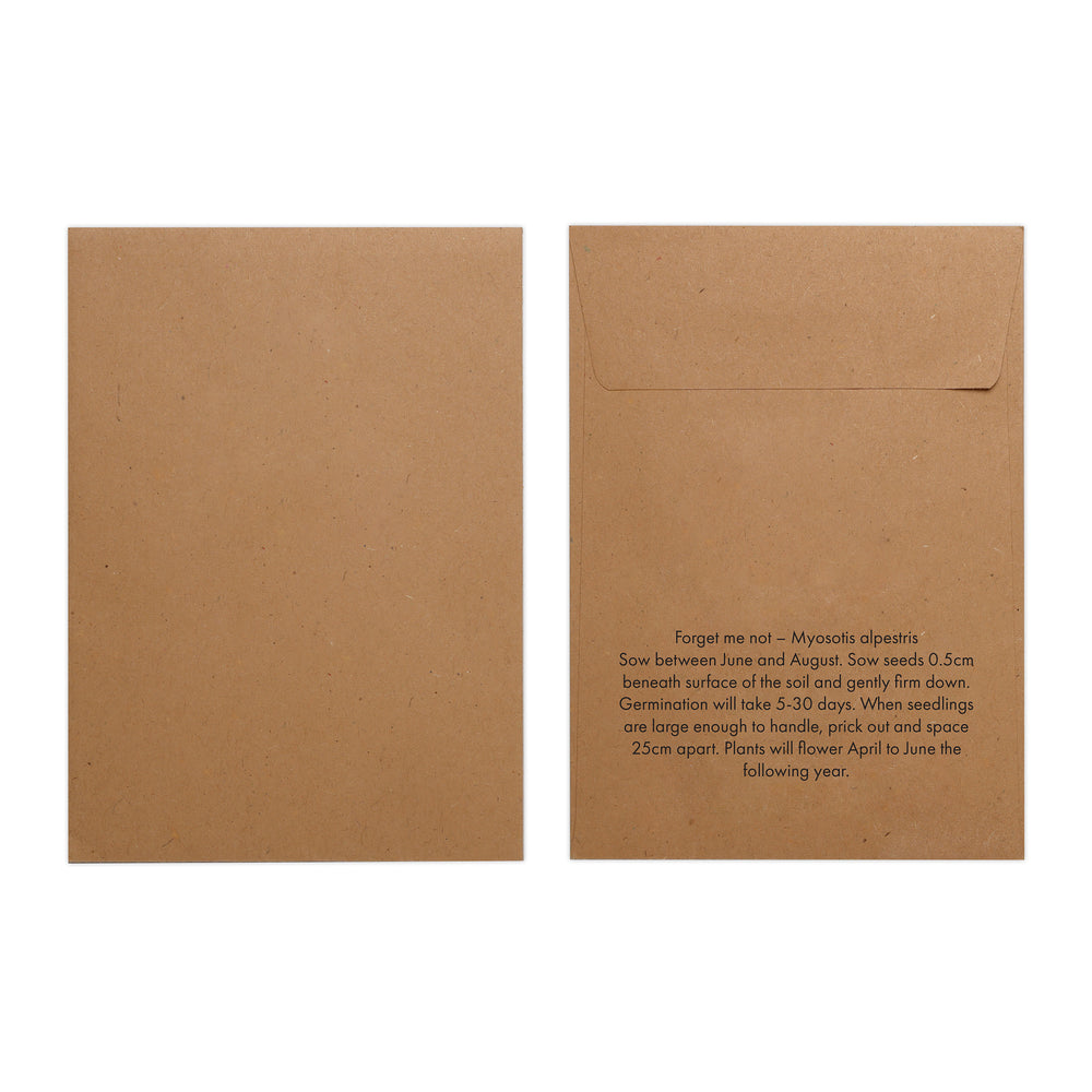 Seed Pack in Kraft Paper Envelope Forget-me-not