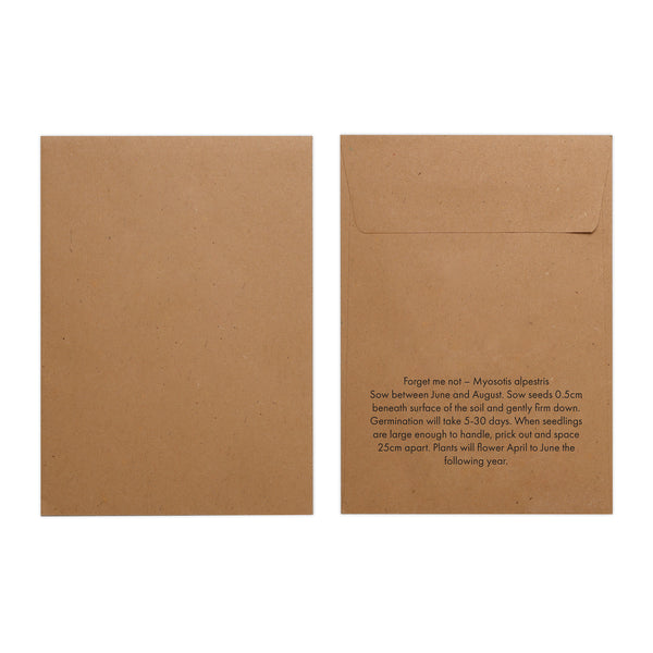 Seed Pack in Kraft Paper Envelope Forget-me-not