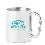 Branded Double wall metal mug 300 ml