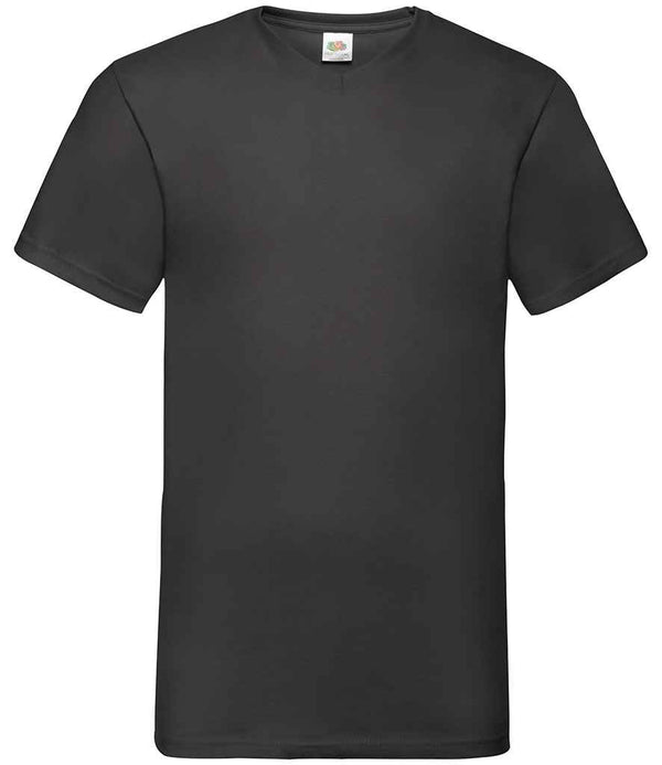 Fruit of the Loom V Neck Value T-Shirt Black