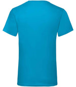 Fruit of the Loom V Neck Value T-Shirt Azure