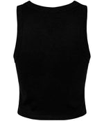 Bella Ladies Micro Rib Racer Tank Top Solid Black Blend