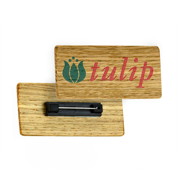 Real Wood Promotional Badge