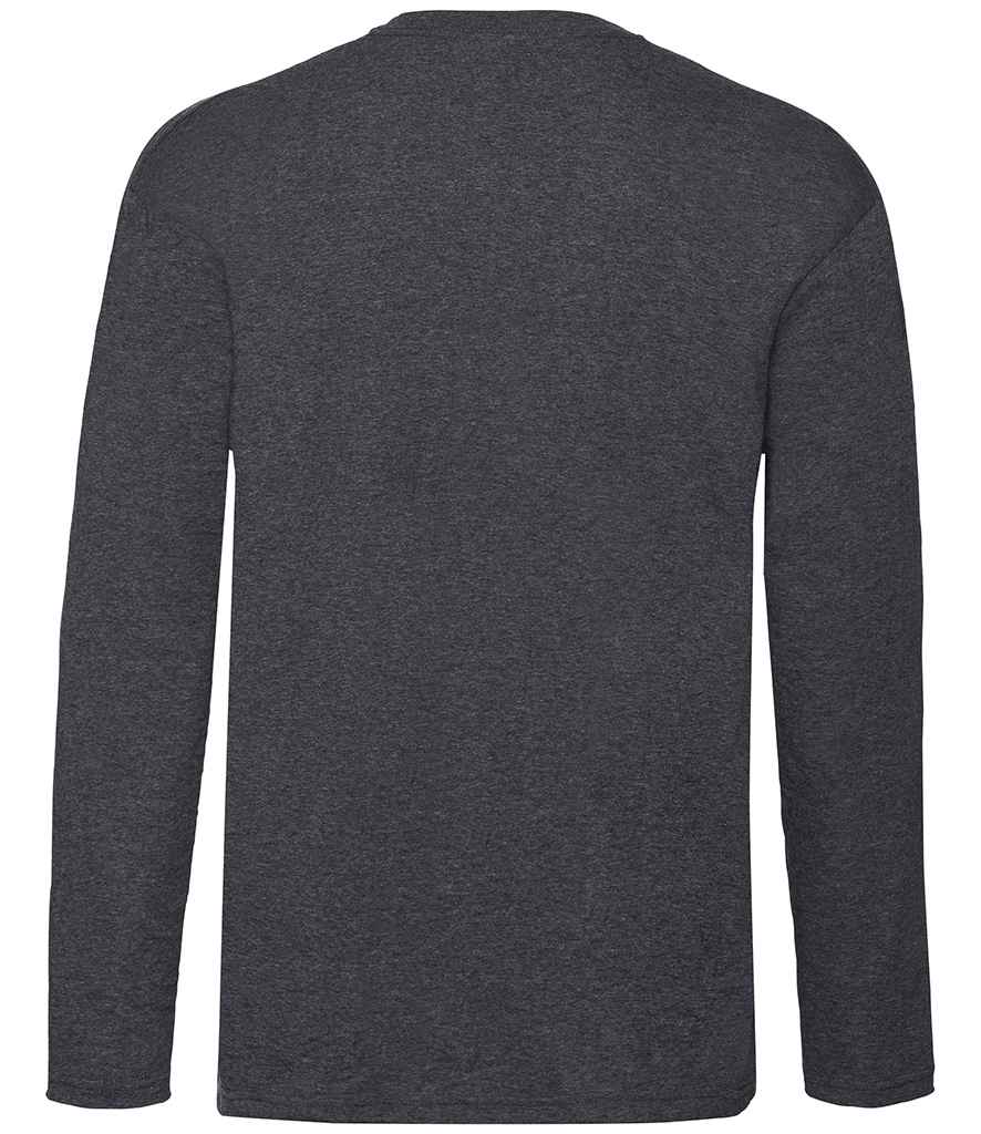 Fruit of the Loom Long Sleeve Value T-Shirt Dark Heather