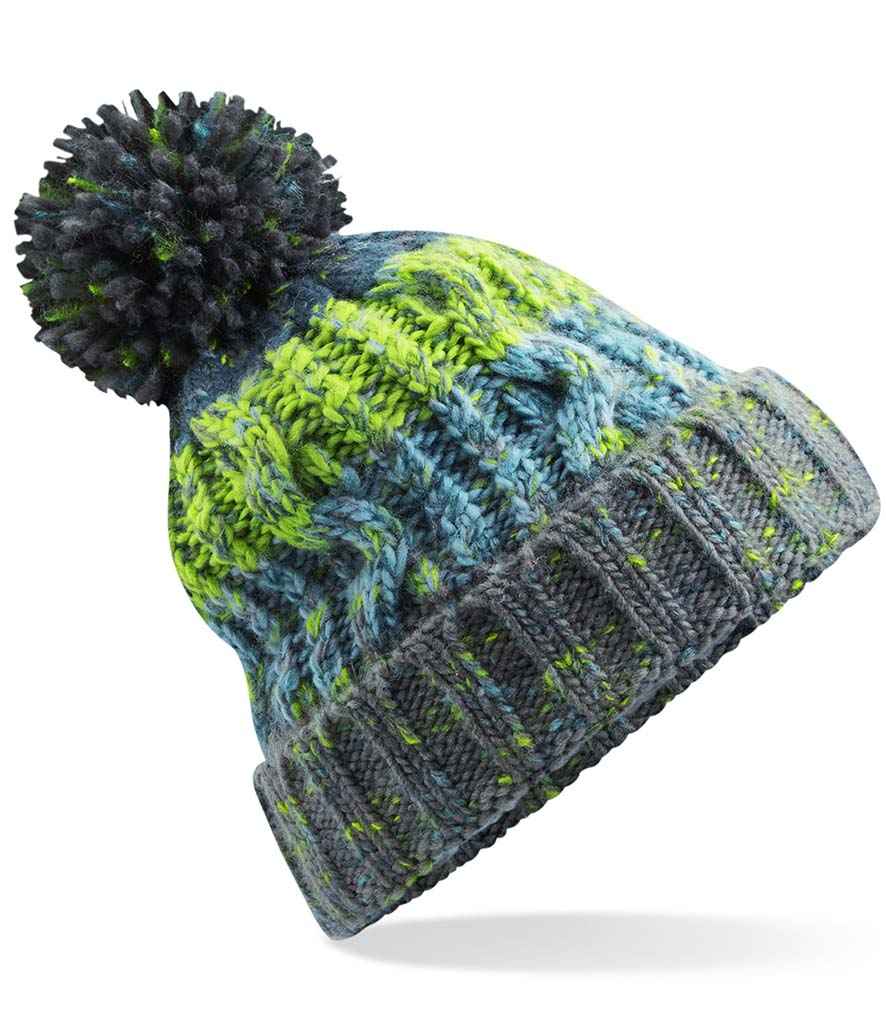 Beechfield Corkscrew Pom Pom Beanie | Branded Beanie