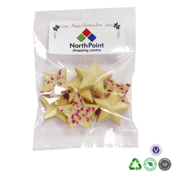 50g Bag of White Chocolate Stars