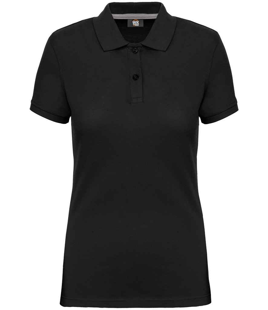 WK Designed to Work Ladies Anti-Bacterial Piqué Polo Shirt Black