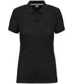 WK Designed to Work Ladies Anti-Bacterial Piqué Polo Shirt Black