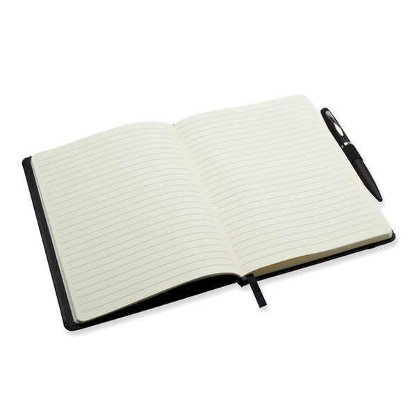 Branded A5 notebook with pen 72 lined