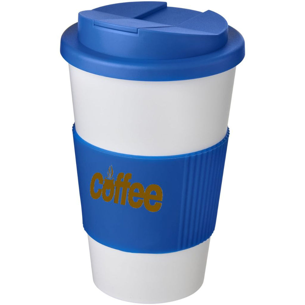 Branded Americano® 350 ml tumbler with grip & spill-proof lid