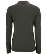 SOL'S Ladies Perfect Long Sleeve Piqué Polo Shirt Charcoal Marl