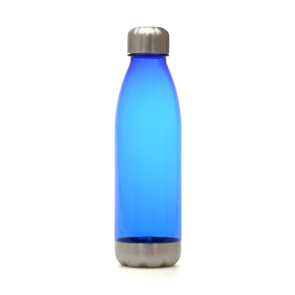 Branded Revive 650ml plastic drinks bottle Silver lid and base