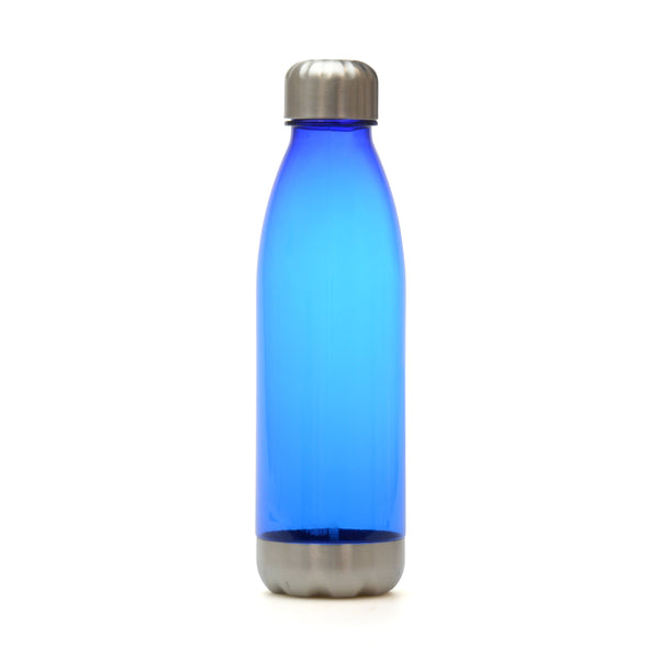 Branded Revive 650ml plastic drinks bottle Silver lid and base