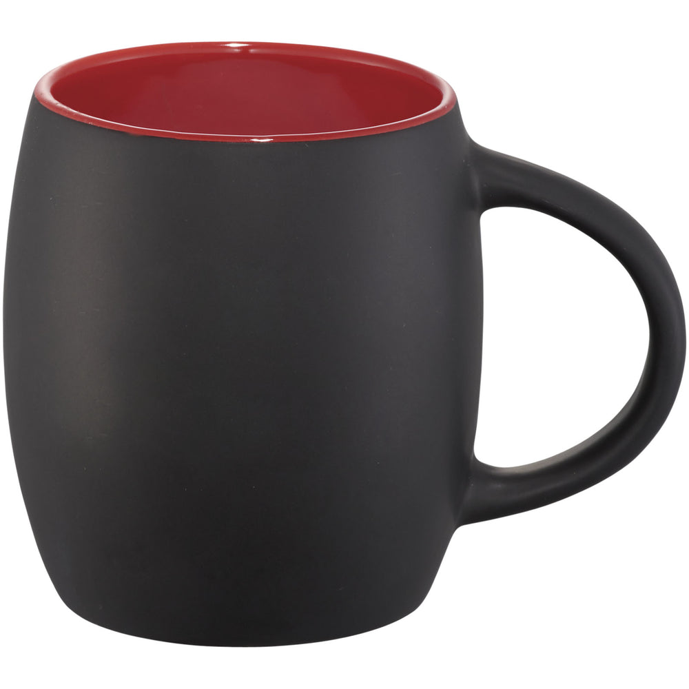 Hearth 400 ml ceramic mug with wooden coaster/lid