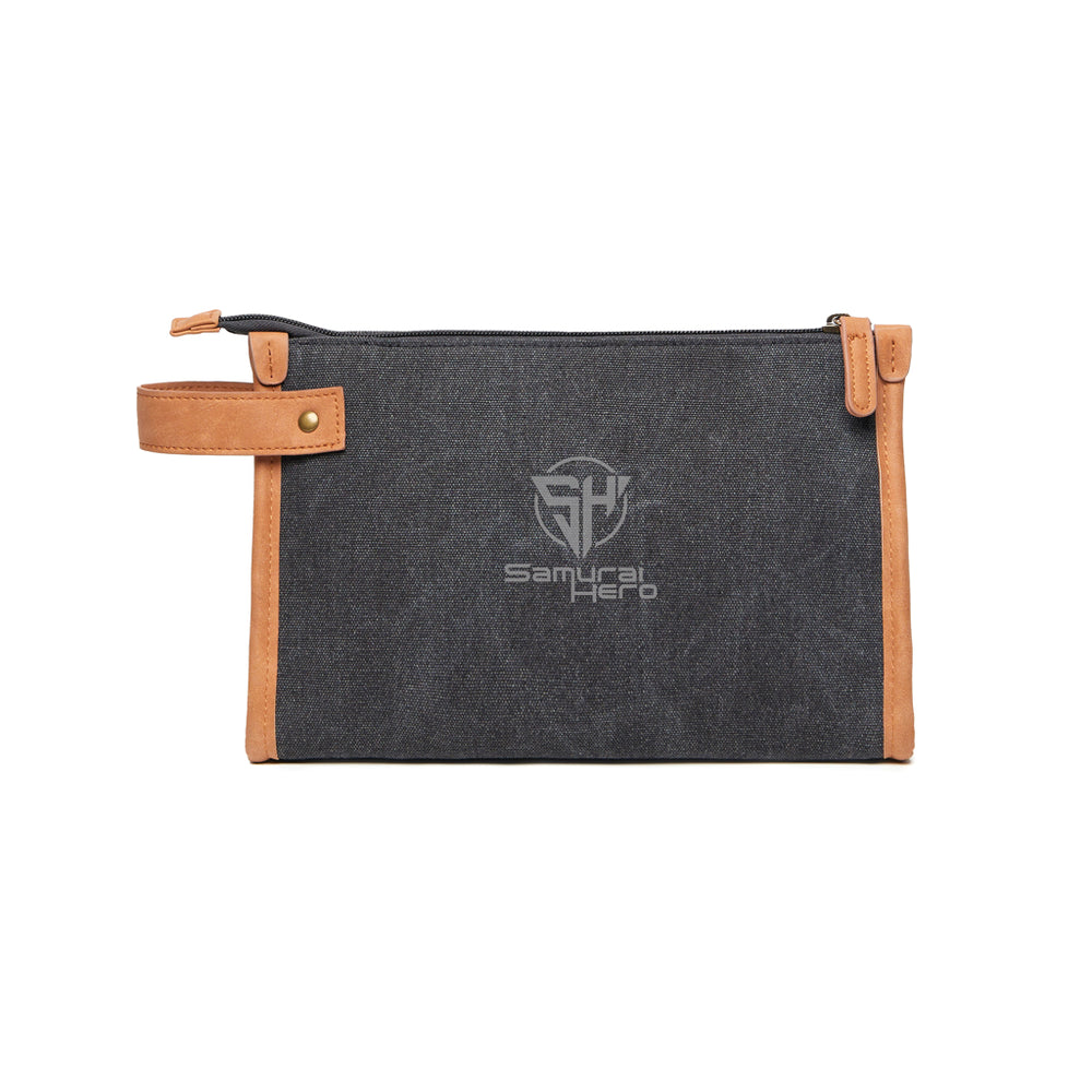 Branded VINGA Bosler GRS recycled canvas toiletry bag
