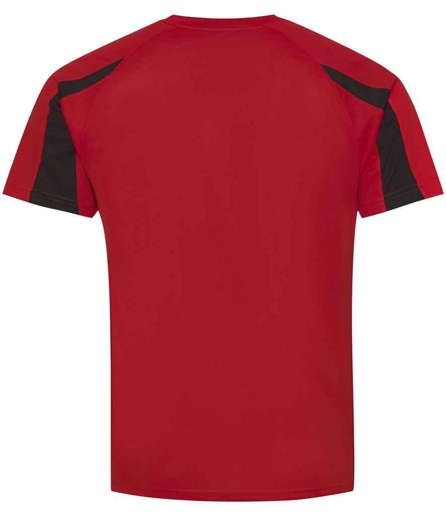 AWDis Cool Contrast Wicking T-Shirt Fire Red/Jet Black